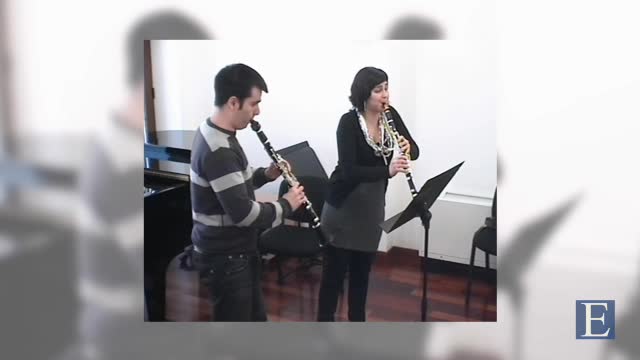 POULENC, F.: Sonata for 2 Clarinets, FP 7: II. Andante (Masterclass with Eduard Brunner) (Carvalho, Pastor Vidal)